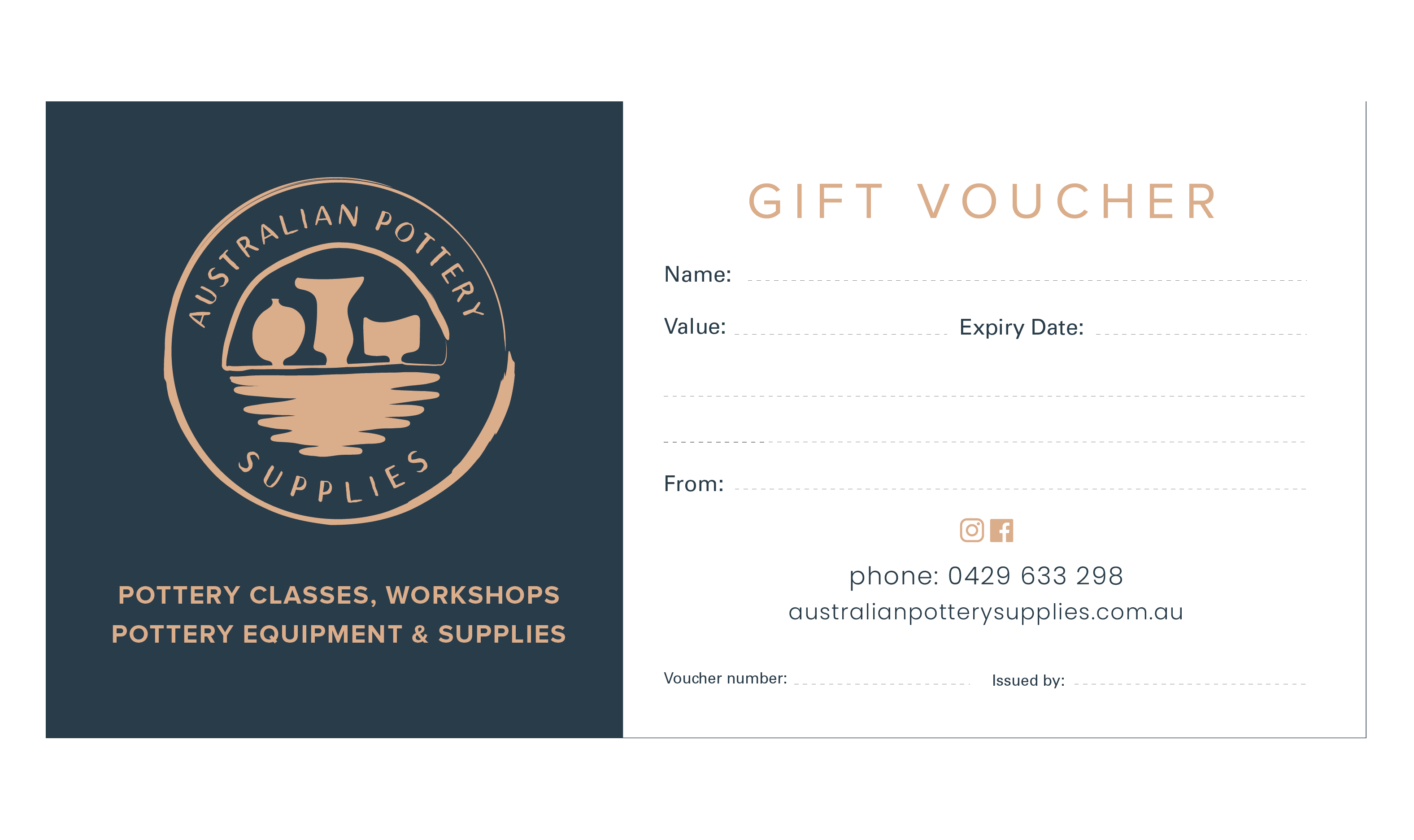 Australian Pottery Supplies Gift Card Voucher